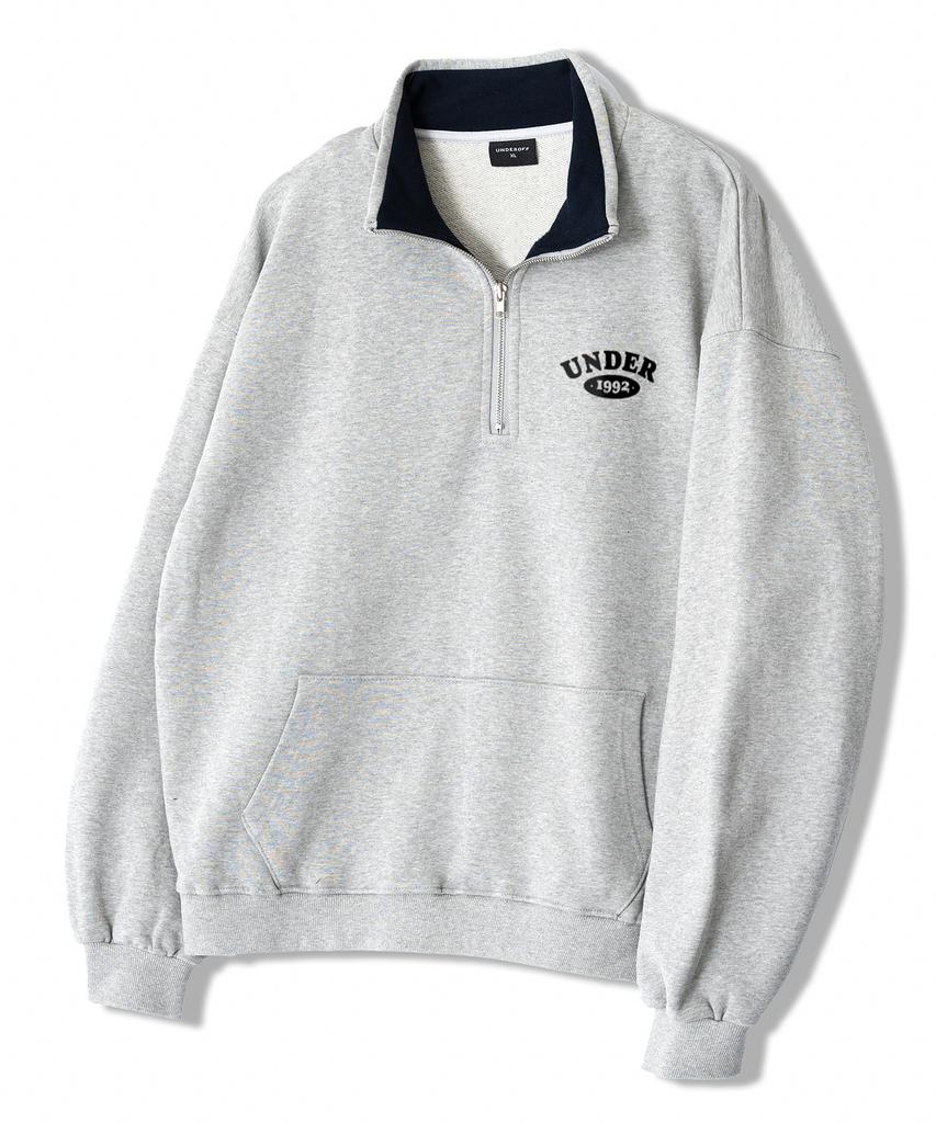 Свитшот оверсайз с полумолнией UNDEROFF Under Circle Sweat Черный