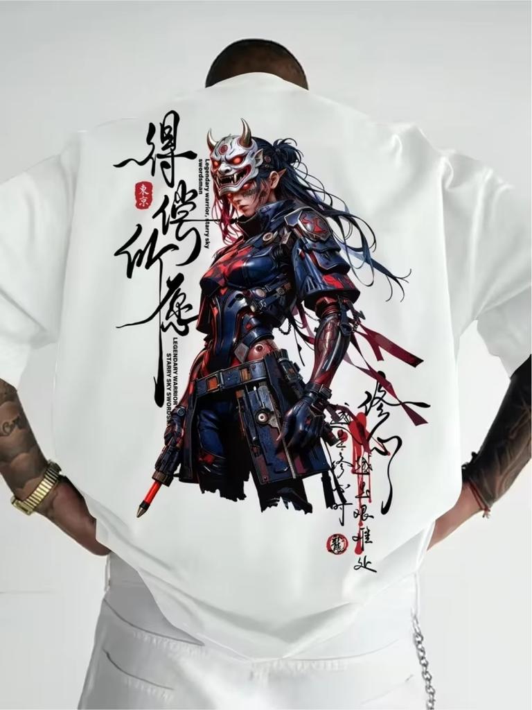 Japanese Anime Unisexga Pattern Female Warrior 3d Print Sport Quickdry Breatha Unisexs Tshirt Outdoor Casual Parentchild Clothing
