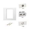 4Port Multimedia Wall Plate For TV9.5 RJ45 F Connectors Easy Direct Plugs No Solder Installation 86mm Wall Mount Panel