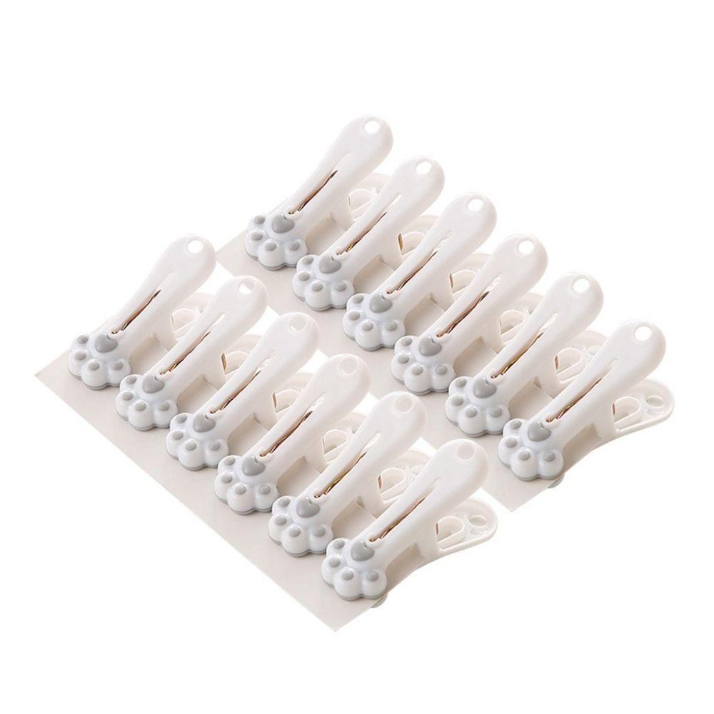 Kawaii Cat Claw Clothespin Plastic Food Bag Clip Multifunctional Clothes Pegs Home