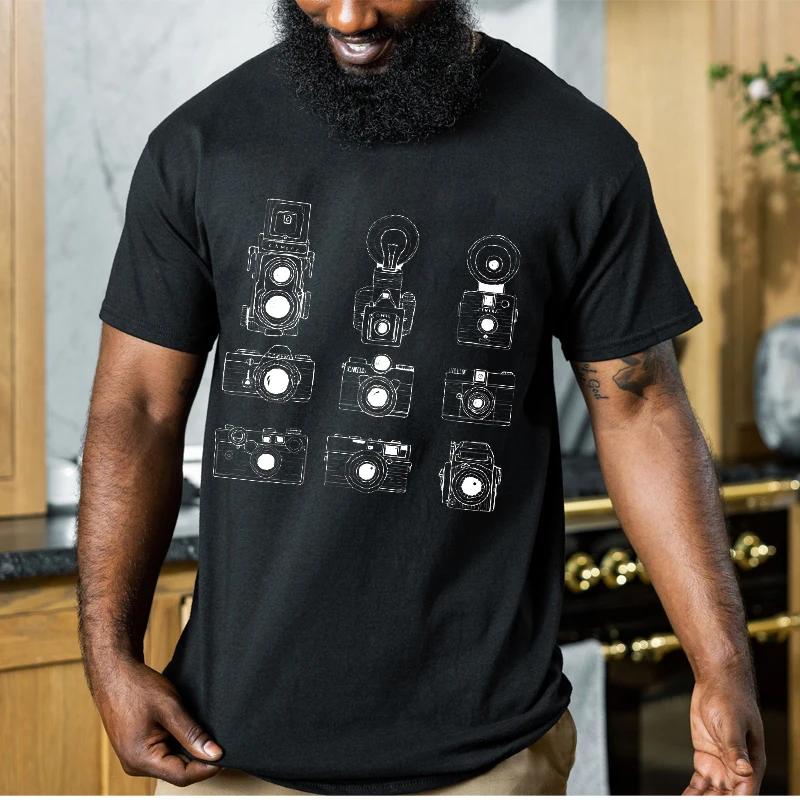 Camera Lover Shirt for Men Photography Print Tshirt Women Men Tshirt Photography Lover Shirt Funny Camera T Shirt Men Clothing