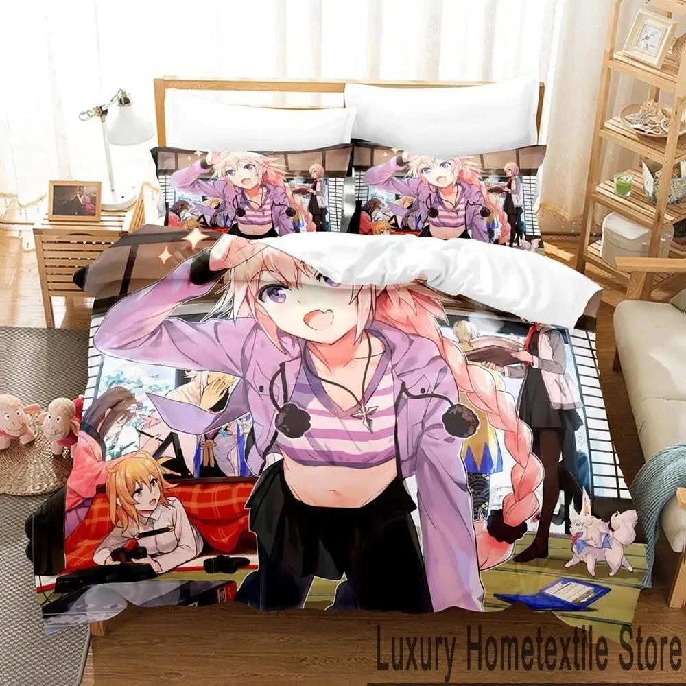 3D-принт FateApocrypha Astolfo Anime Комплект постельного белья для мальчиков и девочек Twin Queen King Size Пододеяльник Наволочка Кровать для мальчиков Взрослый