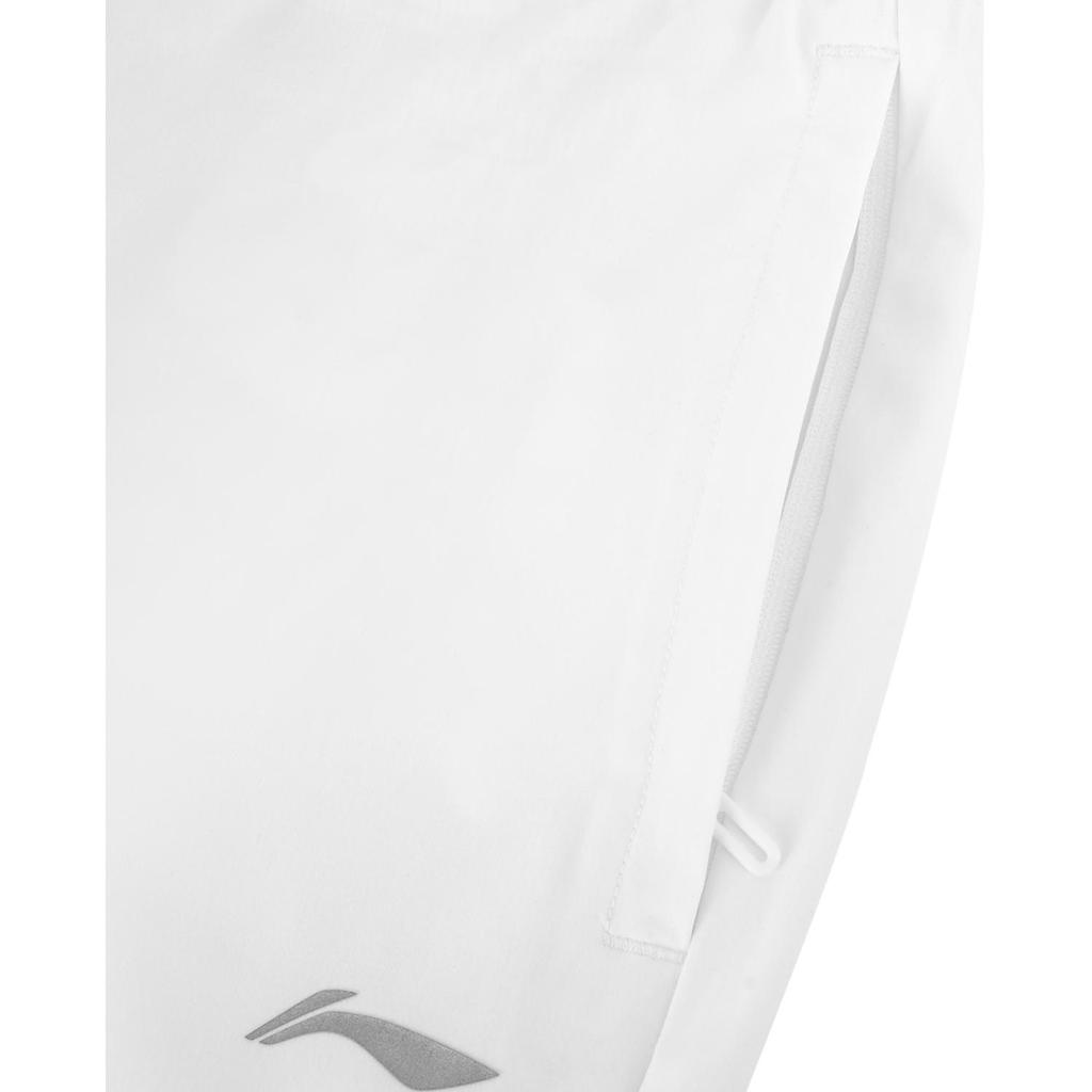 Li Ning Group Purchase Series Lace Logo Straight Leg Casual Knitted Sports Pants Men Bottoms Standard-White AYKU639-1