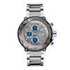 Мужские часы Guess Collection Gc Bold Chronograph, Нержавеющая сталь, Швейцарское производство, Серебристо-синий тон, Браслет, X56010G5S,