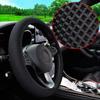 Универсальный модный чехол на руль автомобиля без внутреннего кольца, эластичная ручка для легкой установки и удаления, нескользящая