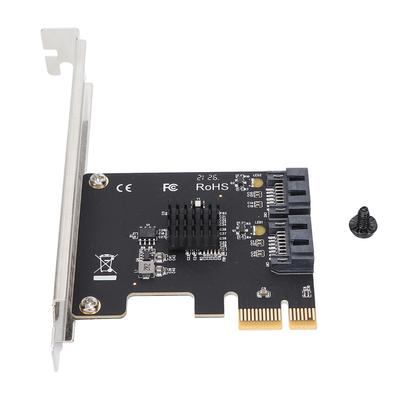 Адаптер PCIe на 2 порта SATA 6 Гбит/с для расширения жесткого диска, компьютерные аксессуары для Windows 10, 8, 7, XP и Linux.