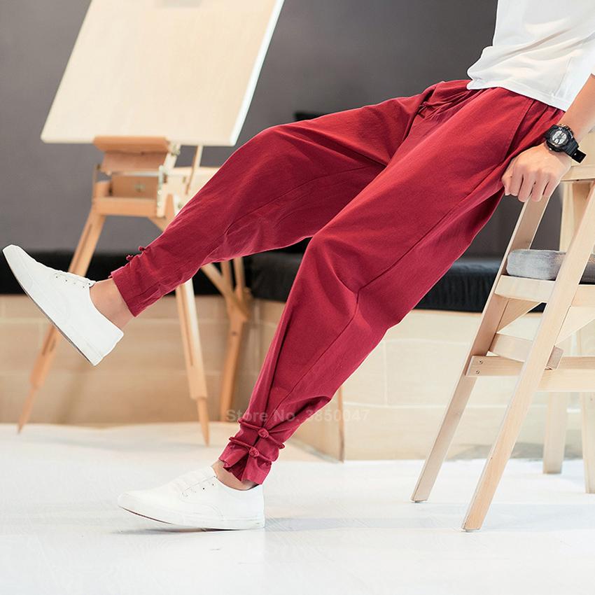 Мужские брюки в японском стиле, костюм самурая, винтажные мужские брюки, винтажные шаровары больших размеров, кимоно юката, уличная одежда