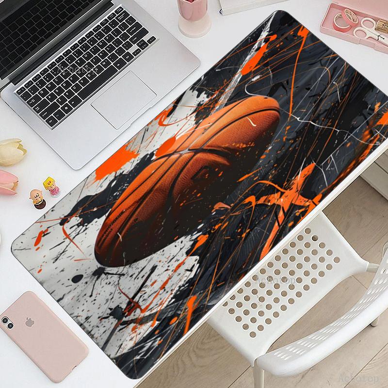 basketball Theme Mouse Pad, Non Slip Rubber Base, Multifunctional Office & Home Decor, Perfect for Workspace Personalization.