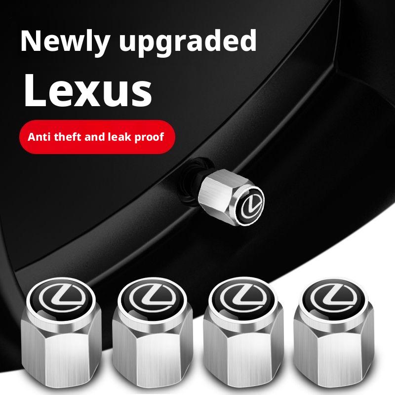 4 unids/lote tapas de válvula de rueda de neumático de coche cubiertas de vástago de llanta para Lexus FSPORT RX GS NX IS ES RX3