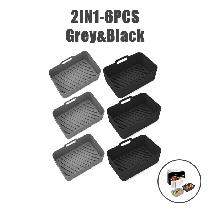 Силиконовые вкладыши для аэрофритюрницы пищевого класса для двойной аэрофритюрницы Ninja, антипригарные аксессуары для корзины аэрофритюрницы для Ninja