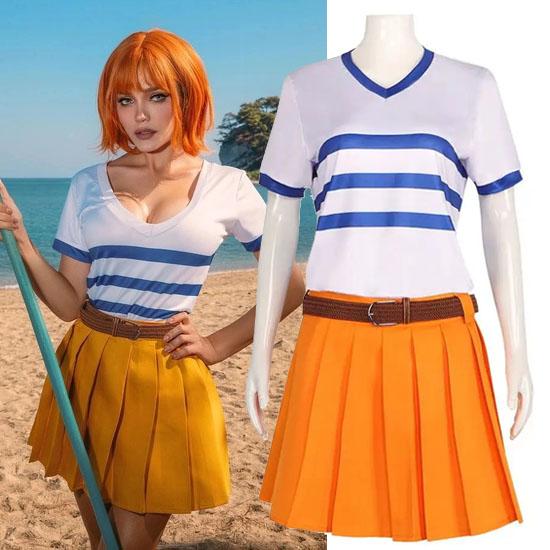 Tv Action Movie Anime Monkey D Luffy Coby Roronoa Zoro Cosplay Costume Suits Uniform Short Skirt Halloween Carnival Party for Women