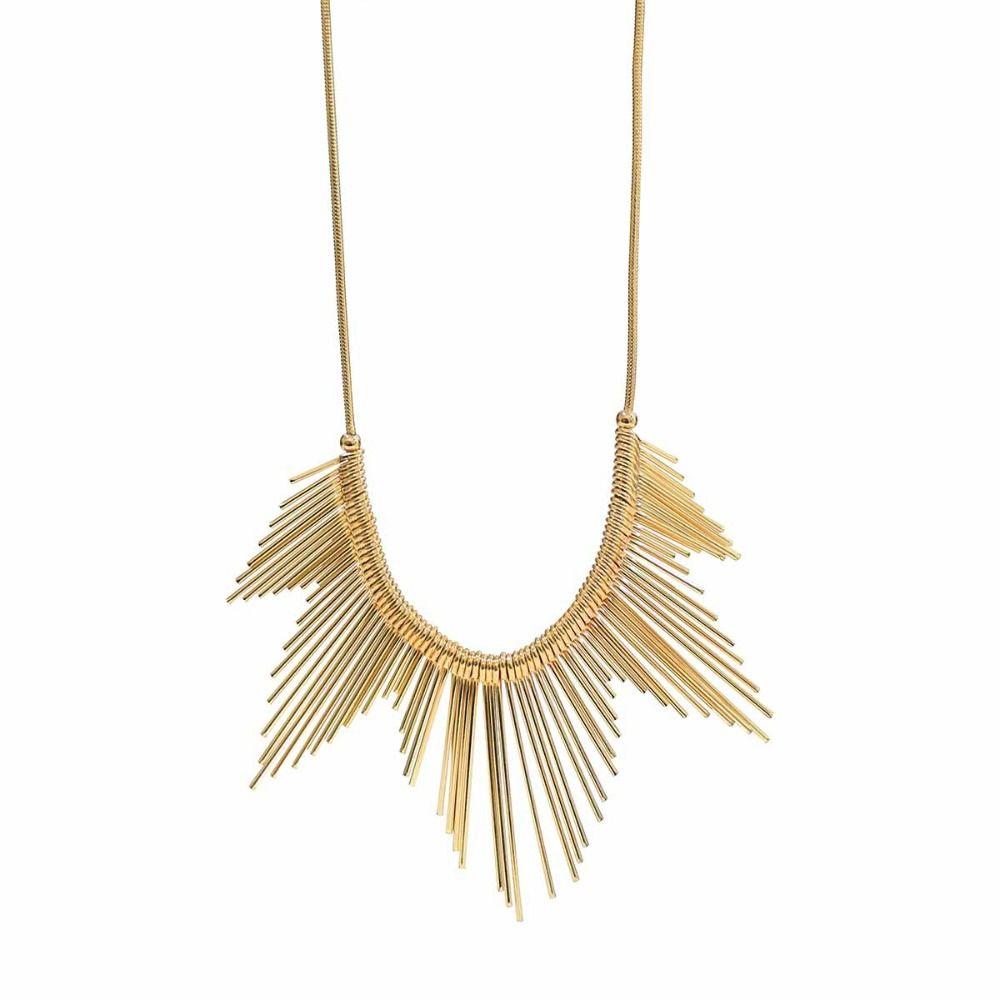 Multi Layer Geometric Necklace Charm Metal Chain Choker Punk Style Metal Line Necklace Women