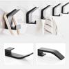 Aluminum Alloy Robe Hook Bathroom Wall Hook Towel Self Adhesive Rustproof Hooks Hanger for Bathroom Kitchen Hardware