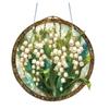 Stained Glass Flower Hanging Decoration Living Room Wall Window Hanging Floral