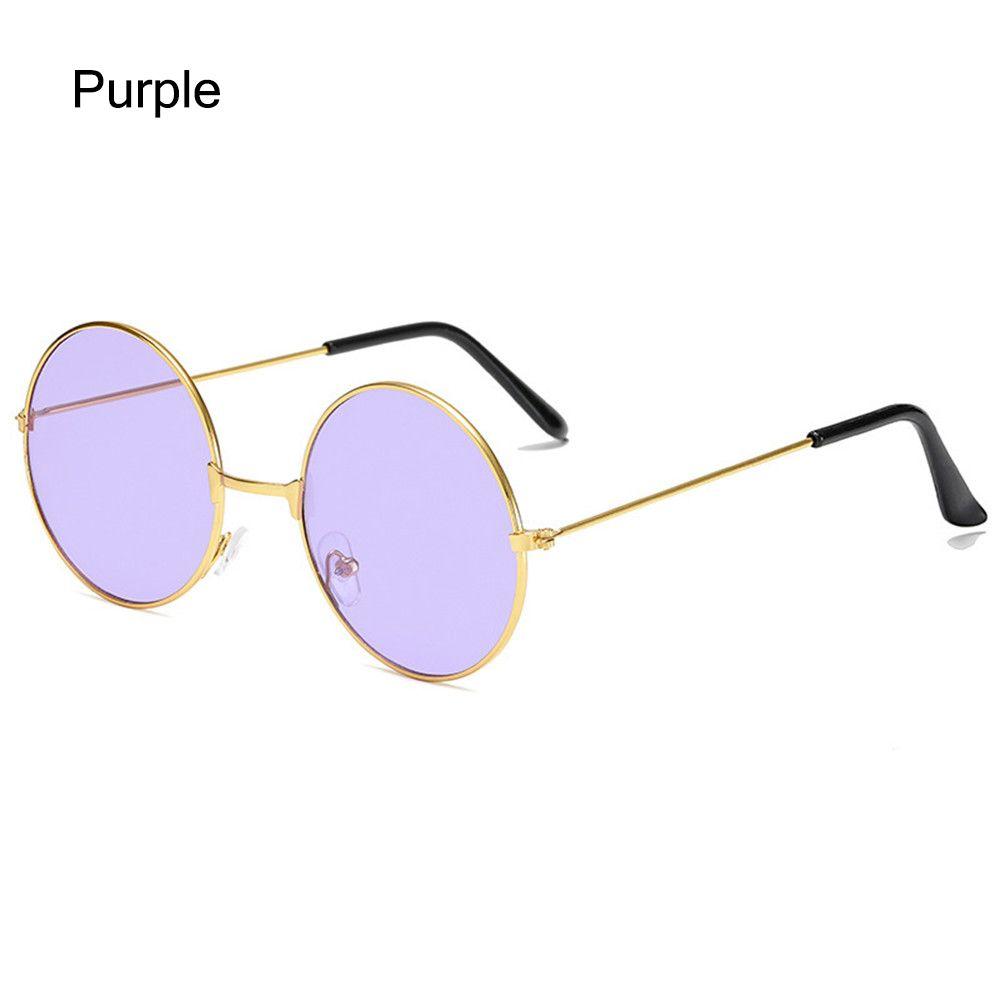 Women Men Disco Hippie Eyewear Metal Sunglasses Circle Glasses Round Sunglasses