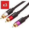 Аудиокабель RCA, Amazon Basics 2,4 м (1-разъемный на 2-разъемный кабель для сабвуфера)