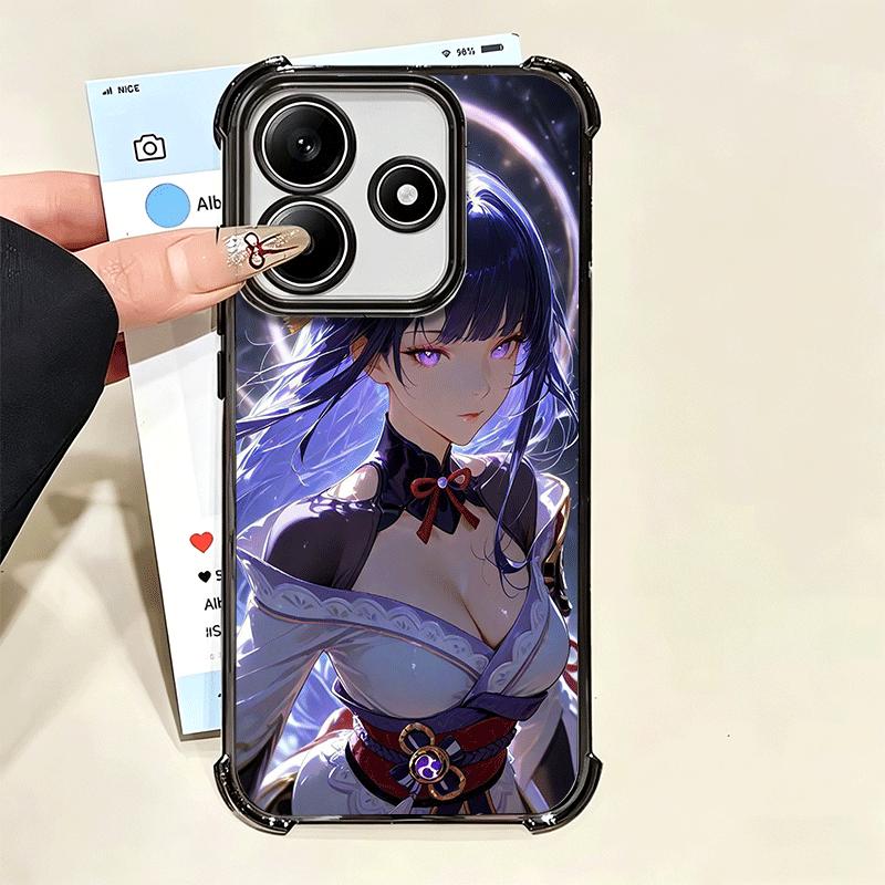Чехол для телефона Genshin Impact Райдэн Сёгун с покрытием для Xiaomi Poco X5 X6 X7 X8 Pro Max F8 Ultra F7 M8 M7 M5S Redmi 15C 15 14C 13C 1