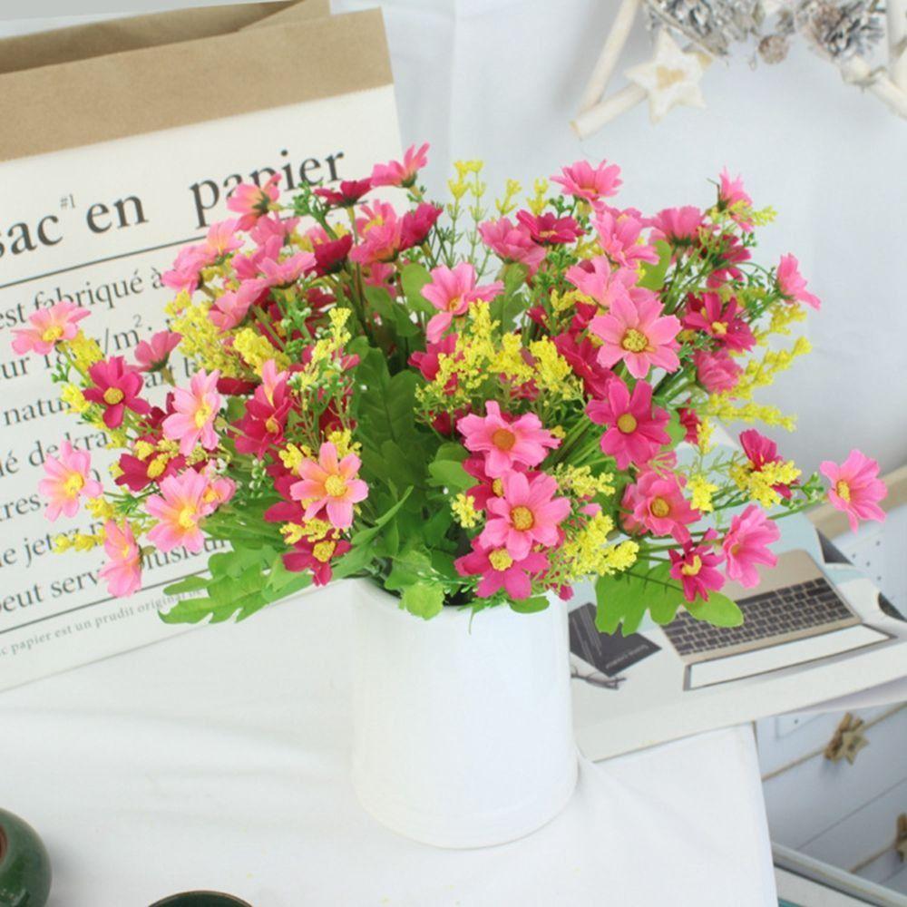 7-pronged Simulation Flower Cute Silk Flower 28 Heads Artificial Daisy Outdoor Floral