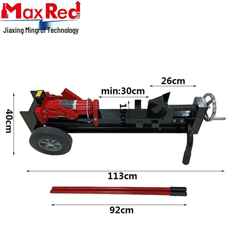 12-Ton Manual Hydraulic Log Splitter with Cross Blade