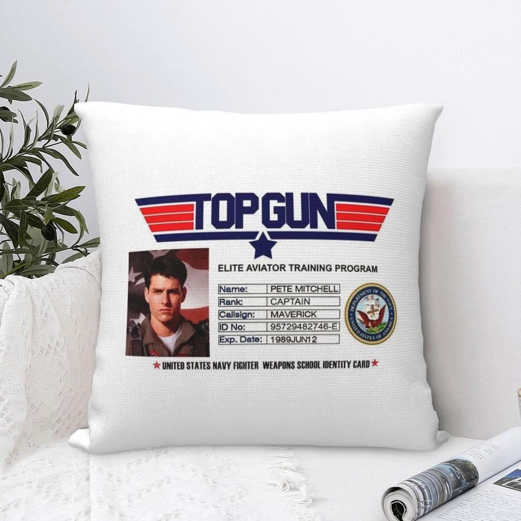Top Gun Том Круз Мэверик Квадратная Наволочка Чехол для Подушки Наволочка Чехол для Декоративной Подушки для Дома Спальни Автомобиля