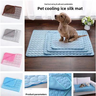 Водонепроницаемая подкладка Ice Silk для домашних животных, летняя охлаждающая подкладка для кошек и собак, подкладка для шерсти Cool Ice Pad для домашних животных