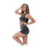 Спортсменка, фитнес, йога, пилатес, бесшовные спортивные шорты-бюстье, комплект