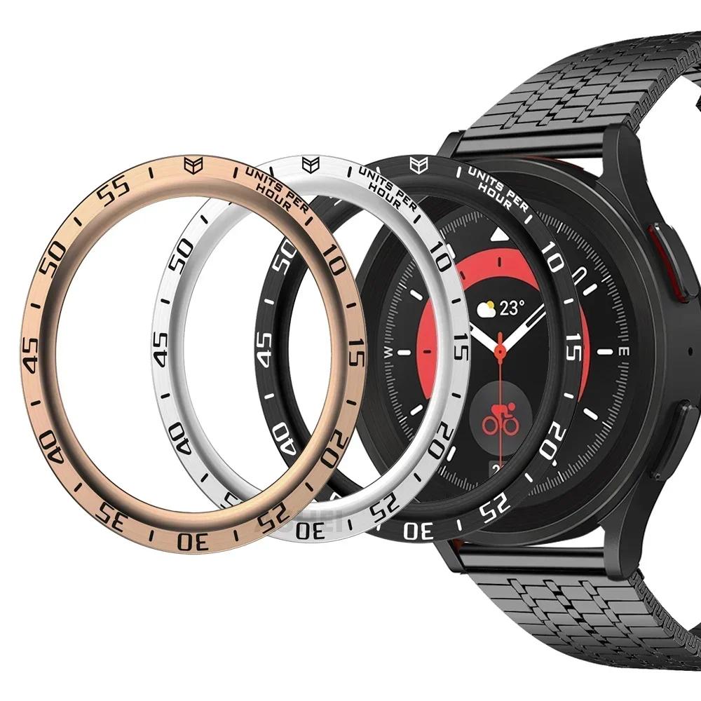 Металлическое кольцо-безель для Samsung Galaxy Watch 6 Classic 47 мм 43 мм 46 мм 42 мм Защитный чехол со шкалой времени/скорости для часов 6/5/4 40 мм 44 мм