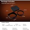 Haoge LH-X200B Square Metal Lens Hood with 49mm Adapter Ring and Metal Cap for Fujifilm X100VI x-100vi x100v x100f x100t x100s - Fujifilm Camera Acces