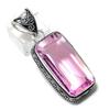 Pink Kunzite Gemstone 925 Sterling Silver Gift Jewelry Pendant 2.05"