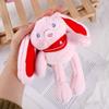 Schoolbag Pendant Plush Rabbit Keychain Pulling Rabbit Plush Toy Stuffed Animal Toys Key Chain