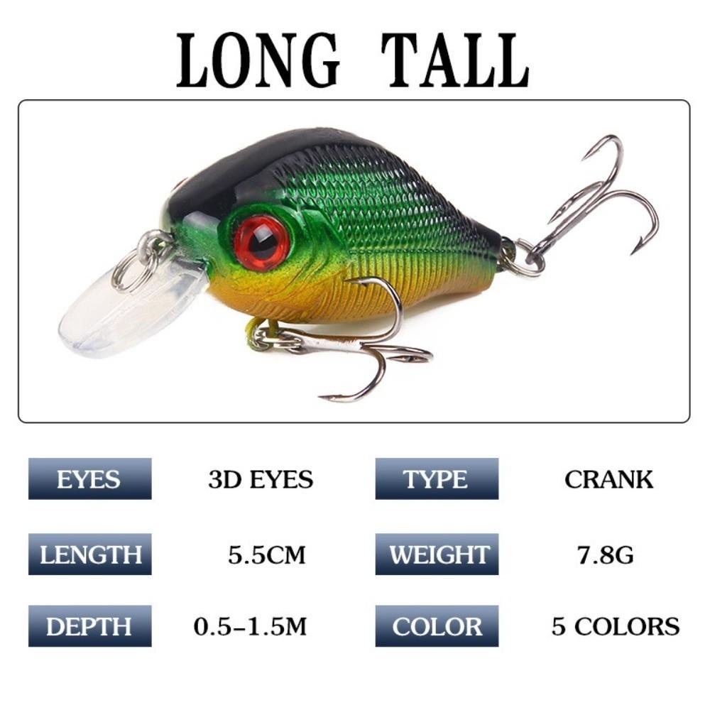 5 Pcs/Set Wobbler Design Floating Crankbait Lure for Freshwater Saltwater Fishing