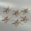 Fashion Bridal Headpiece Hair Jewelry Hair Clips Rhinestone Pearl Starfish Hairpin Girls Barrettes