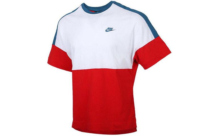 Nike T Shirts Men's Red Crew Neck Moderate Straight Fit CJ4297-657