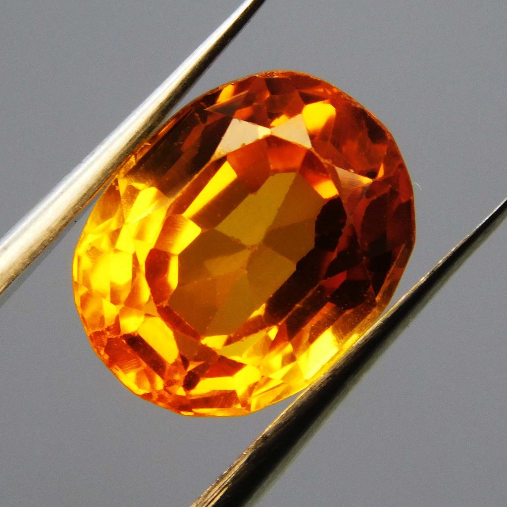 8.11 Ct Natural Oval Cut Sparkling Fire Orange Sapphire Loose Gemstone