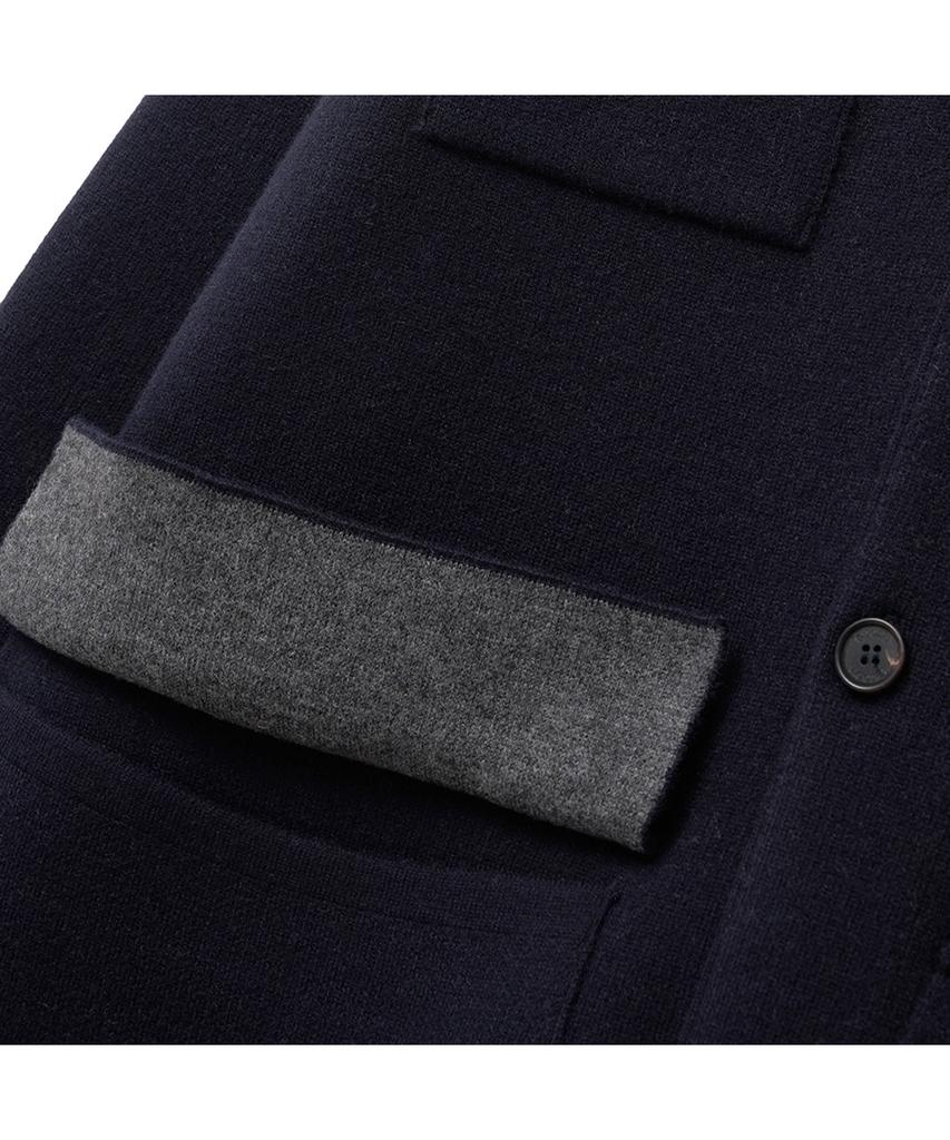 Iolo Double Face Wool Knit Coat_Dark Navy