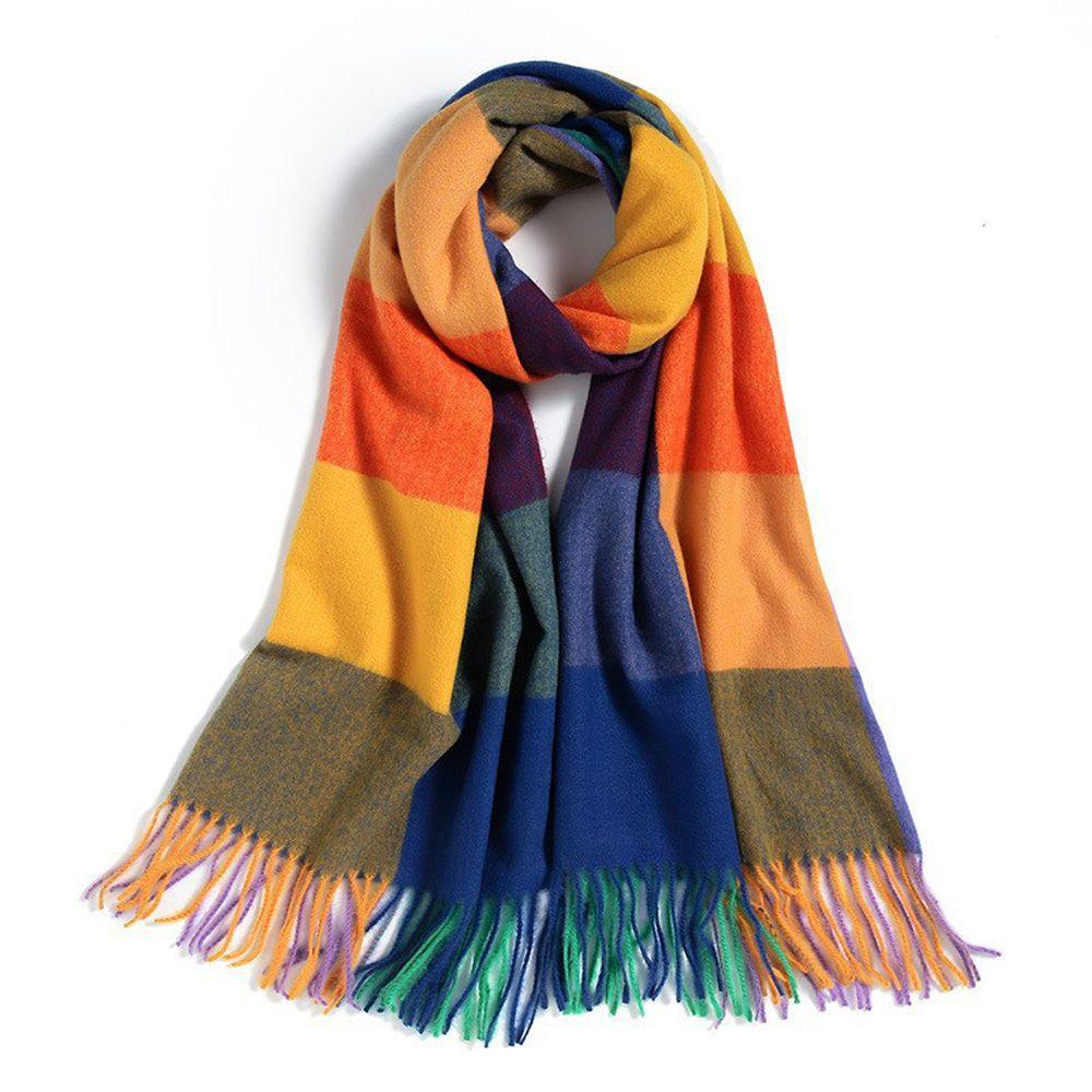 Warm Luxury Brand Autumn Winter Shawl Scarf Korean Style Scarf Warm Shawl Wrap Women Plaid Scarf