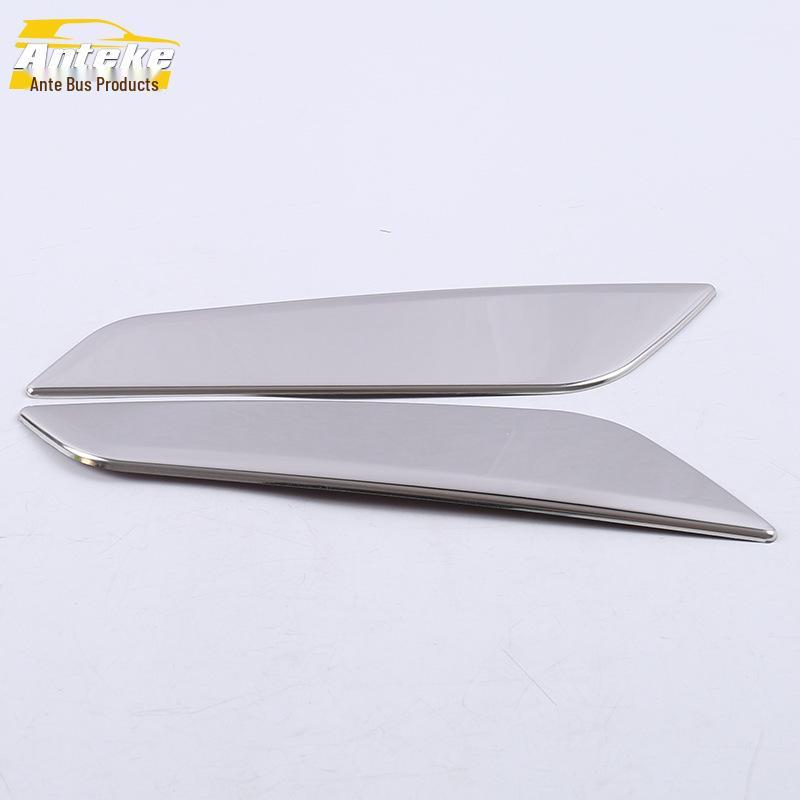 Compatible 17+ 5 Series Front Fender Sticker Sequin & Door Stainless Steel Fender Car Accessories.