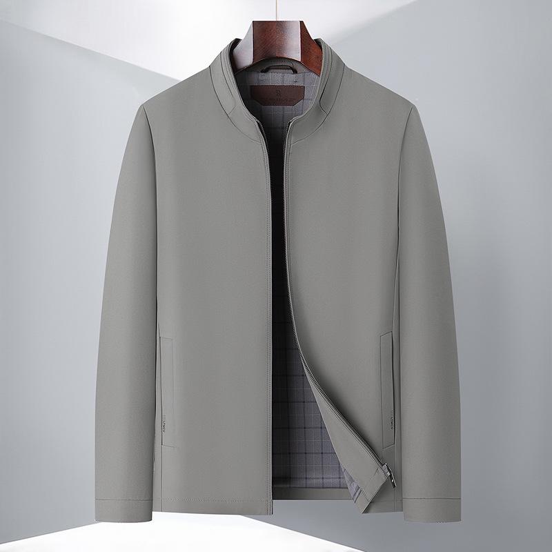 Мужская демисезонная куртка в стиле business casual с воротником-стойкой, 2026: Стиль на молнии для среднего возраста
