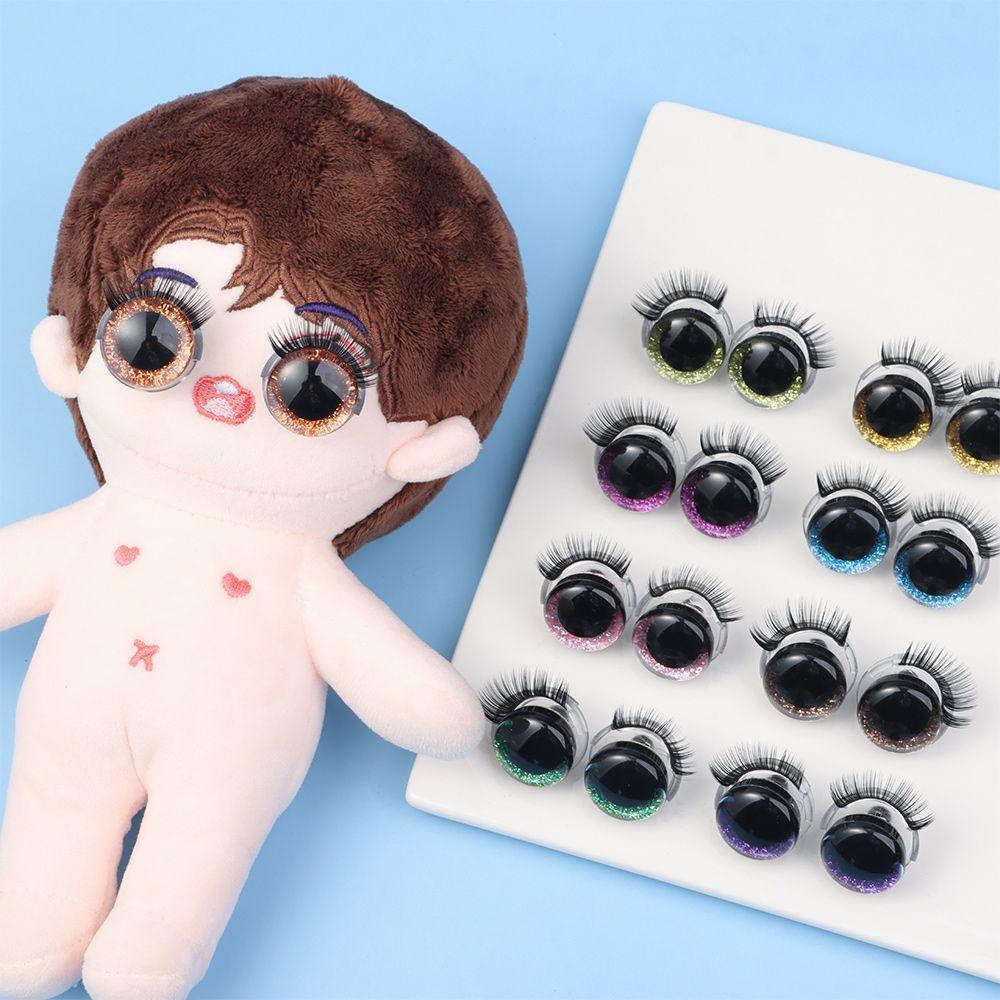 Plush Toys Making DIY Stuffed Toys 3D Eyes Doll Accessories Eyes with Eyelashes Flashing Eyes