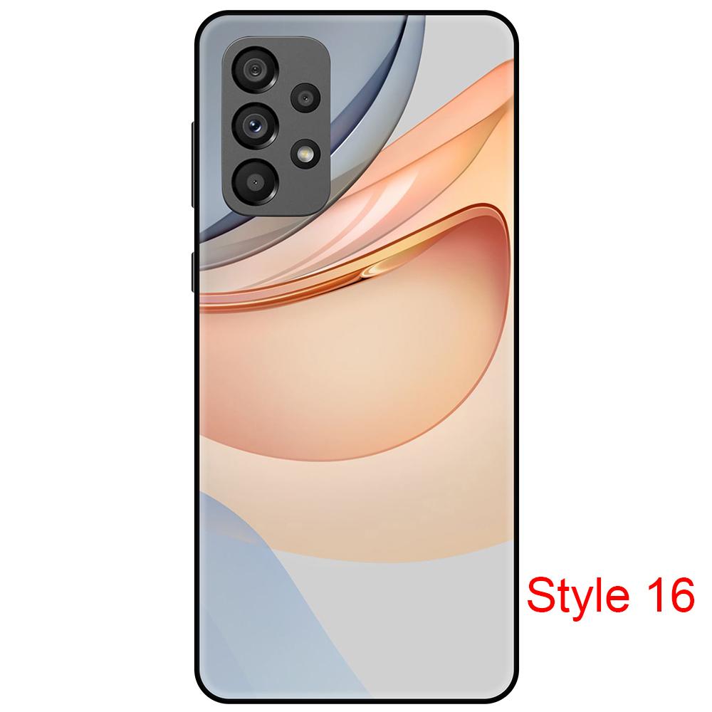 Модный черный мягкий чехол, совместимый с Samsung Galaxy A73, гибкий противоударный бампер из ТПУ с розовым цветком, черный чехол для Galaxy A73