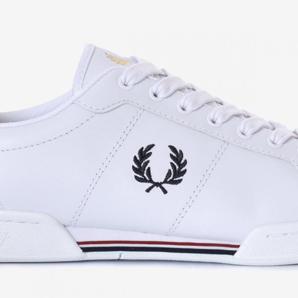Fred Perry Унисекс белые кожаные кроссовки B722