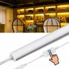 Светодиодный светильник для кухни, трубчатый диммер, сенсорный датчик, управляемый светильник для гардероба, шкаф, жесткая светодиодная лента, алюминиевая подсветка для шкафа