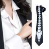 Halloween Decoration Tie Punk Styles Necktie Unique Pattern Stylish Tie for Festive Occasion