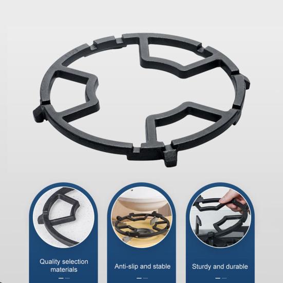 Подставка для газовой плиты, прочный стабилизатор из углеродистой стали для воков, нескользящая подставка для плиты, универсальная подставка для горелки