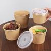 Fangcaodi Disposable Bamboo Fiber Paper Bowls with Lids