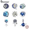 BAMOER подлинное серебро 925 пробы синий таинственный красивый кулон с подвеской DIY браслет изящные украшения