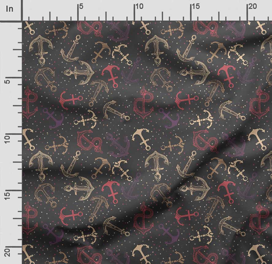 Soimoi Принт морских ракушек, хлопковый батист, ткань для квилтинга, продаваемая во дворе, хлопчатобумажная ткань средней плотности шириной 42 дюйма,