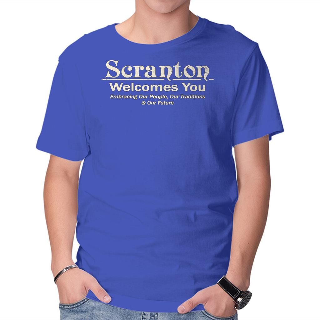 Unisex Crew Neck T-Shirt Dunder City Graphic Short Sleeve Casual Tee