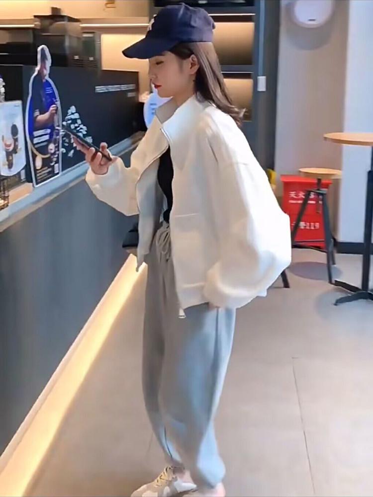 Женская бейсбольная куртка приталенного силуэта: Весна/Осень 2025 - Повседневный, Универсальный, Кардиган свободного кроя