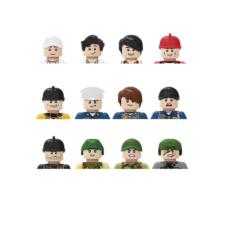 Нетоксичные Городские Персонажи Фигурки Действия Строительные Блоки Полицейский Учитель Пожарный Профессия Мини Фигурки Куклы Набор Кирпичей Детские Игрушки